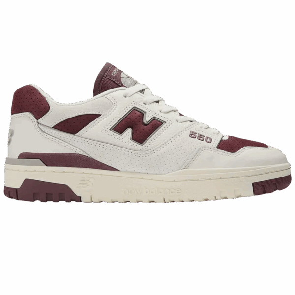 New Balance 550 Sea Salt Classic Crimson