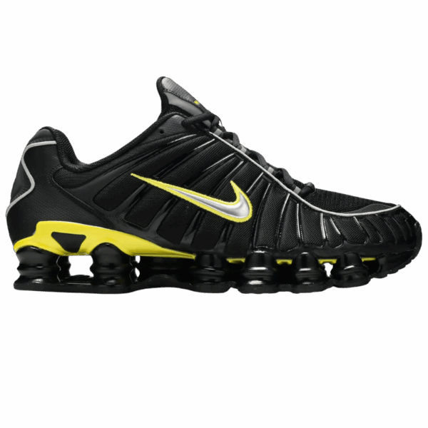 Nike Shox TL Black Dynamic Yellow Metallic Silver