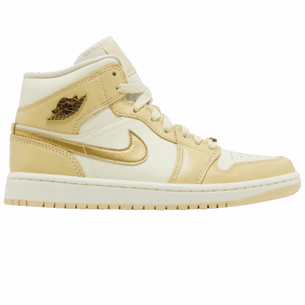 Jordan 1 Mid SE Pale Vanilla Metallic Gold (Women's)