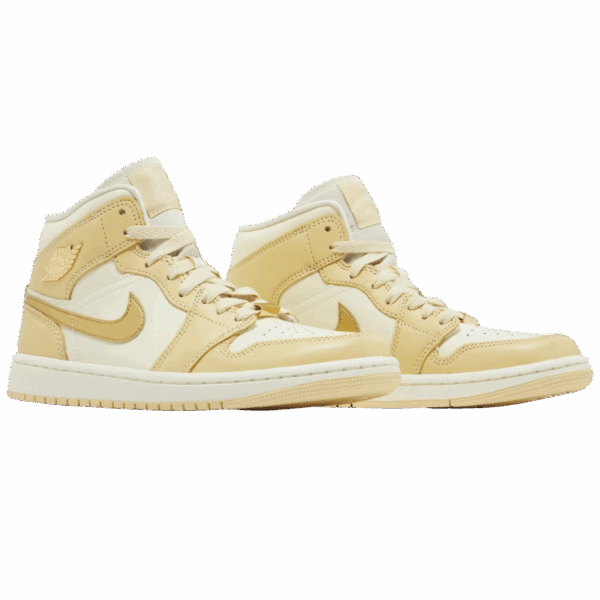 Jordan 1 Mid SE Pale Vanilla Metallic Gold (Women's) - Image 5
