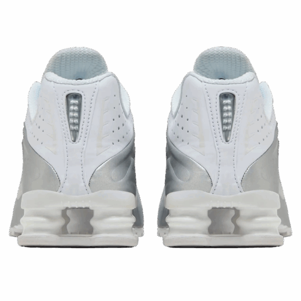Nike Shox R4 White Bright Crimson Metallic Silver - Image 4