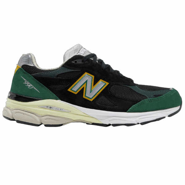 New Balance 990v3 Black Green Yellow