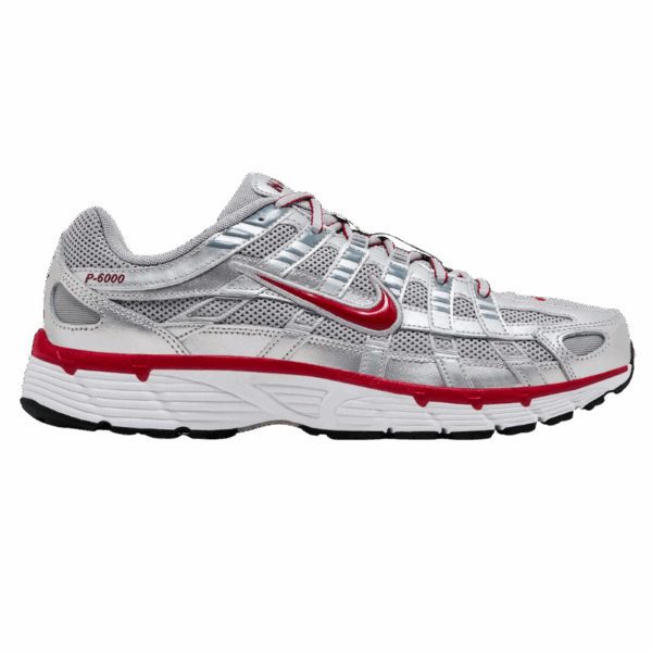 Nike P-6000 Metallic Silver Gym Red
