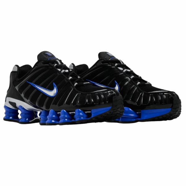 Nike Shox TL Black Racer Blue Metallic Silver - Image 5