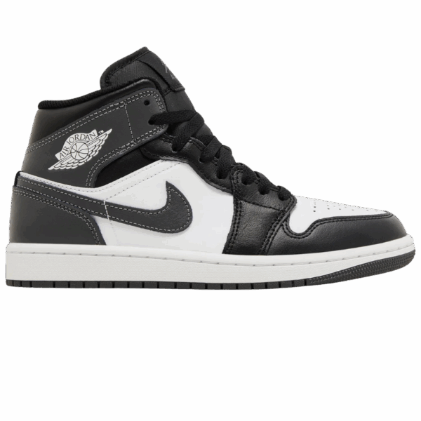 Jordan 1 Mid Black White Iron Grey