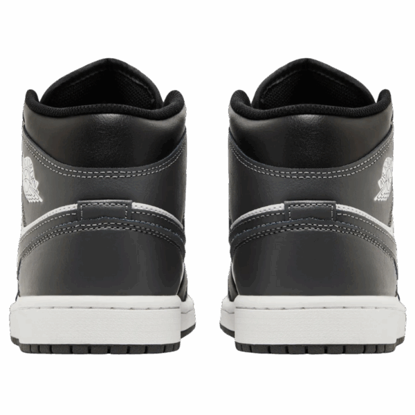 Jordan 1 Mid Black White Iron Grey - Image 4