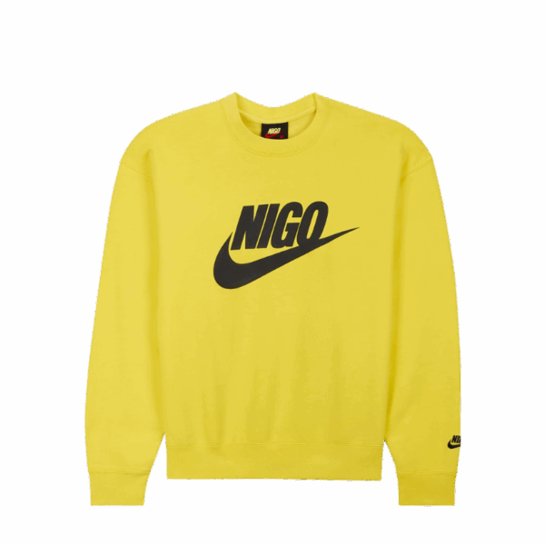 Nike x Nigo NRG Fleece Crew Sweatshirt Yellow