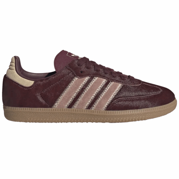 adidas Samba OG Maroon Sand Strata Pony (Women's)