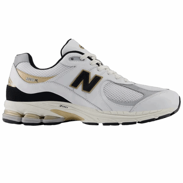 New Balance 2002R White Black Gold Metallic