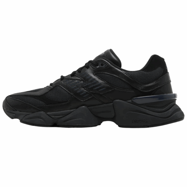 New Balance 9060 Triple Black Leather - Image 2