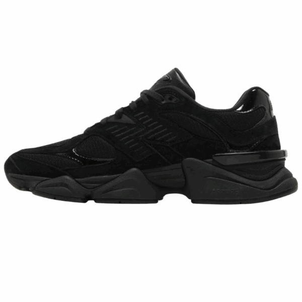 New Balance 9060 Triple Black Patent - Image 2
