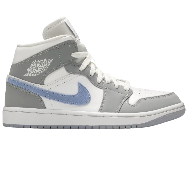 Jordan 1 Mid Aluminium Wolf Grey (Women's)