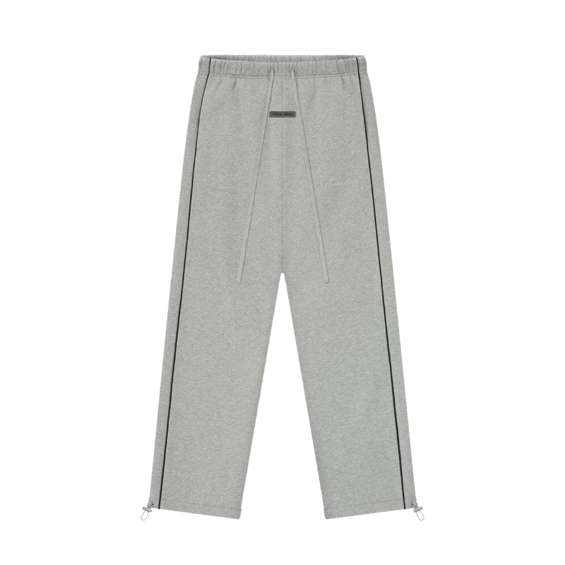 Fear of God Essentials Relaxed Fleece Piping Sweatpant Concrete Heather/Black