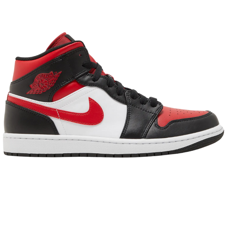 Jordan 1 Mid White Black Red (2022)