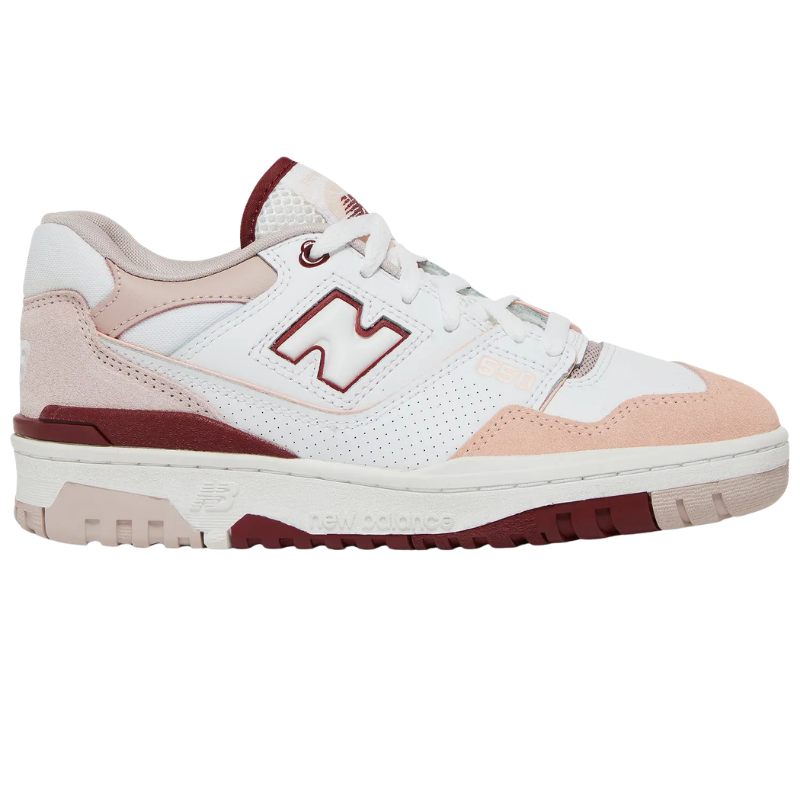 New Balance 550 White Scarlet (Women's)