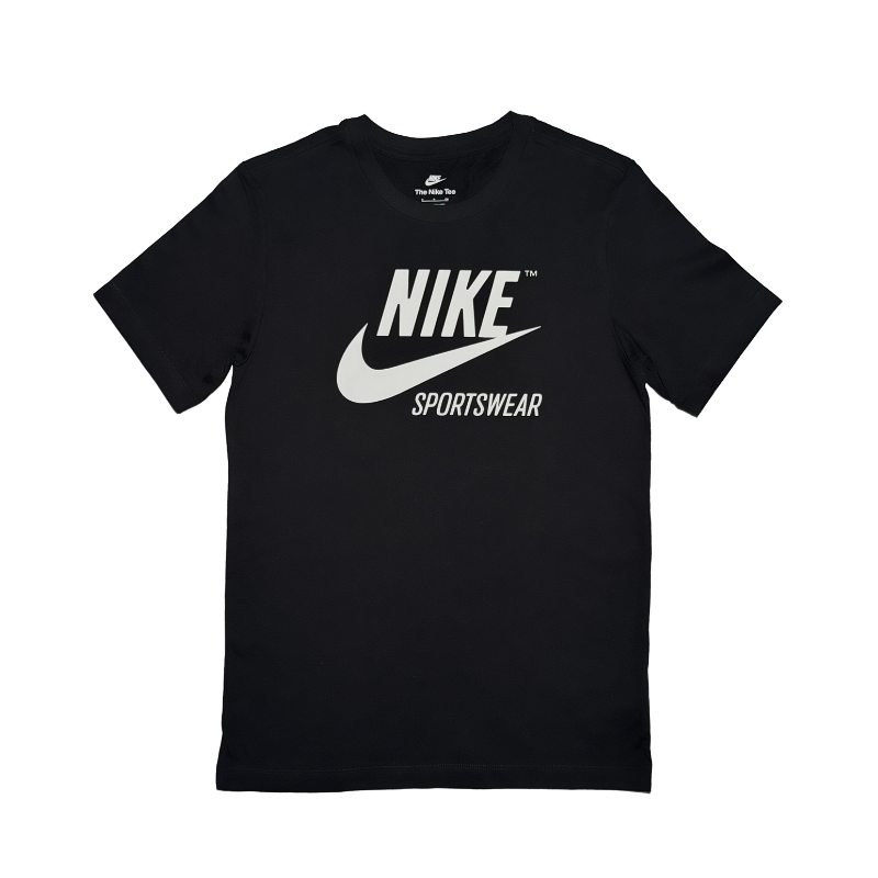 Nike Sportswear Script Logo Tee Black/White