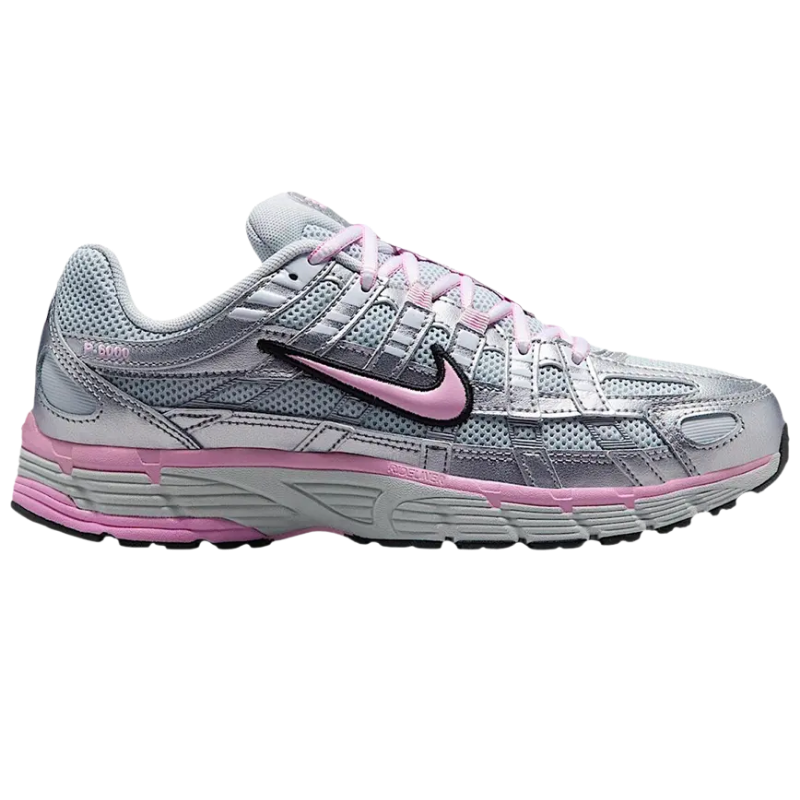 Nike P-6000 Pure Platinum Metallic Silver Black Pink (Women's)