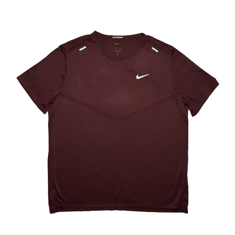Nike Rise 365 Dri-FIT Short Sleeve Running Top Burgundy Crush