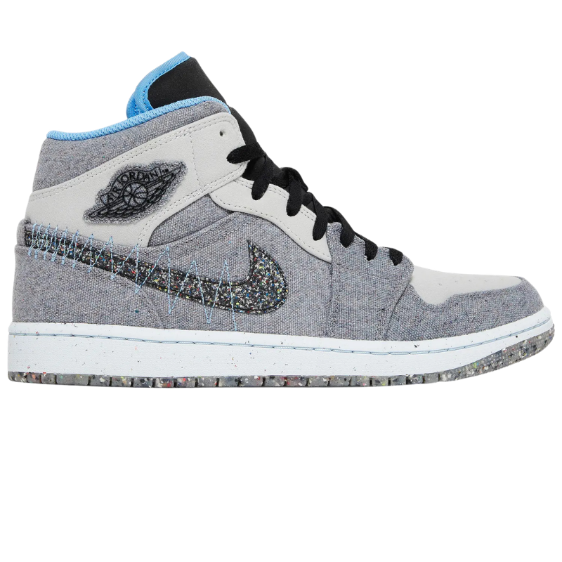 Jordan 1 Mid Crater Grey University Blue