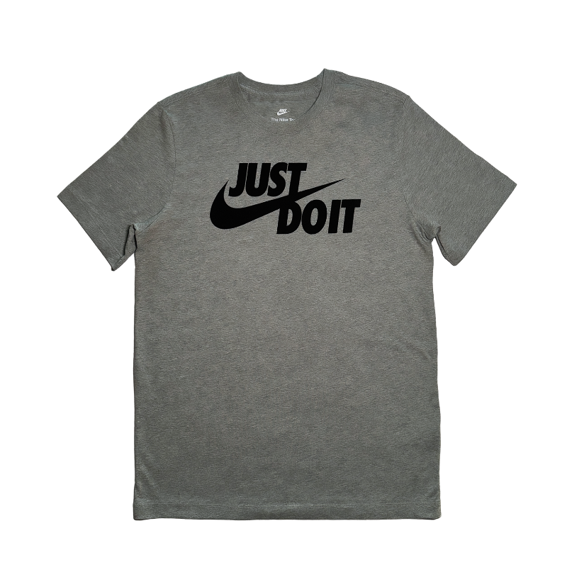 Nike Sportswear Just Do It Swoosh Tee Dark Grey Heather/Black
