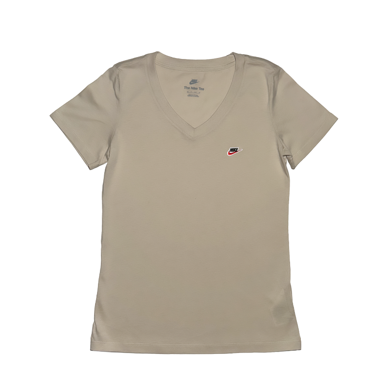 Nike Sportswear Club V-Neck Tee Light Orewood Brown (Women's)