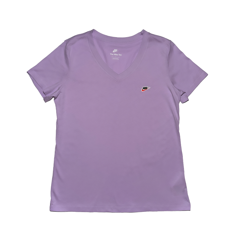 Nike Sportswear Club V-Neck Tee Lilac (Women's)