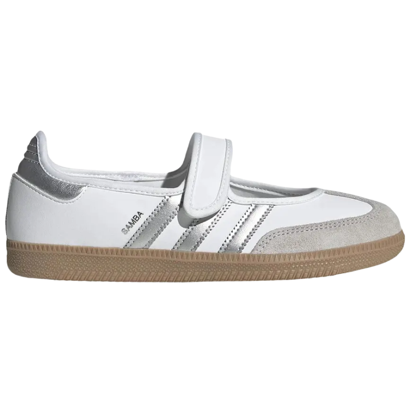 adidas Samba Jane White Silver Metallic (Women's)