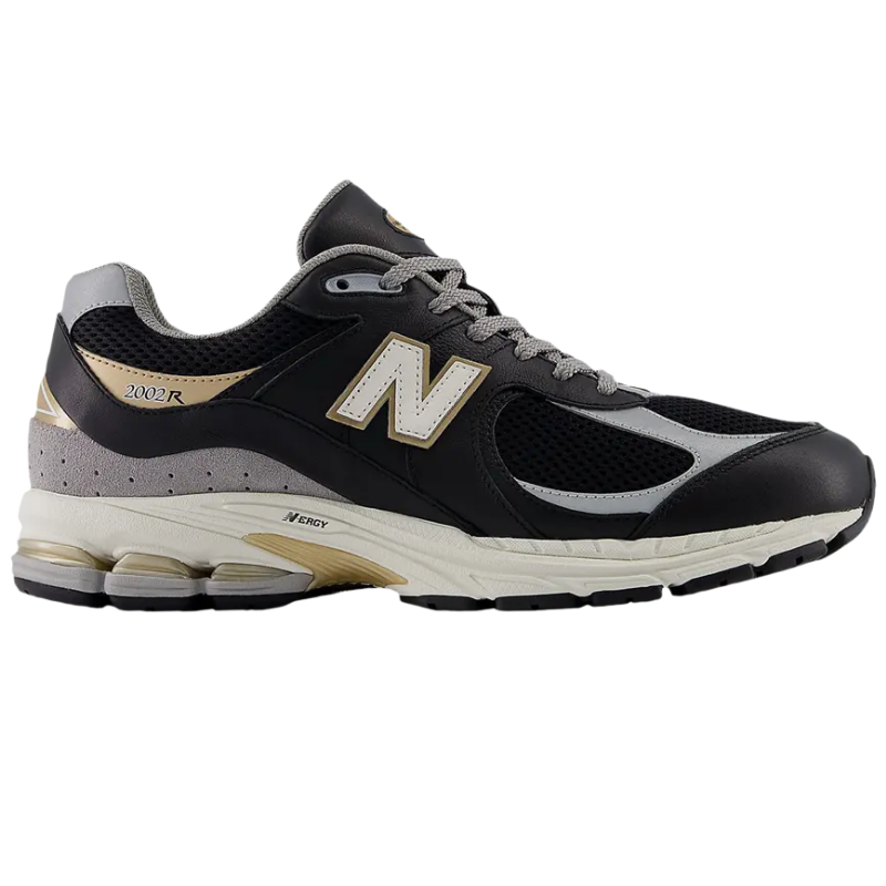 New Balance 2002R Black Sea Salt Gold Metallic